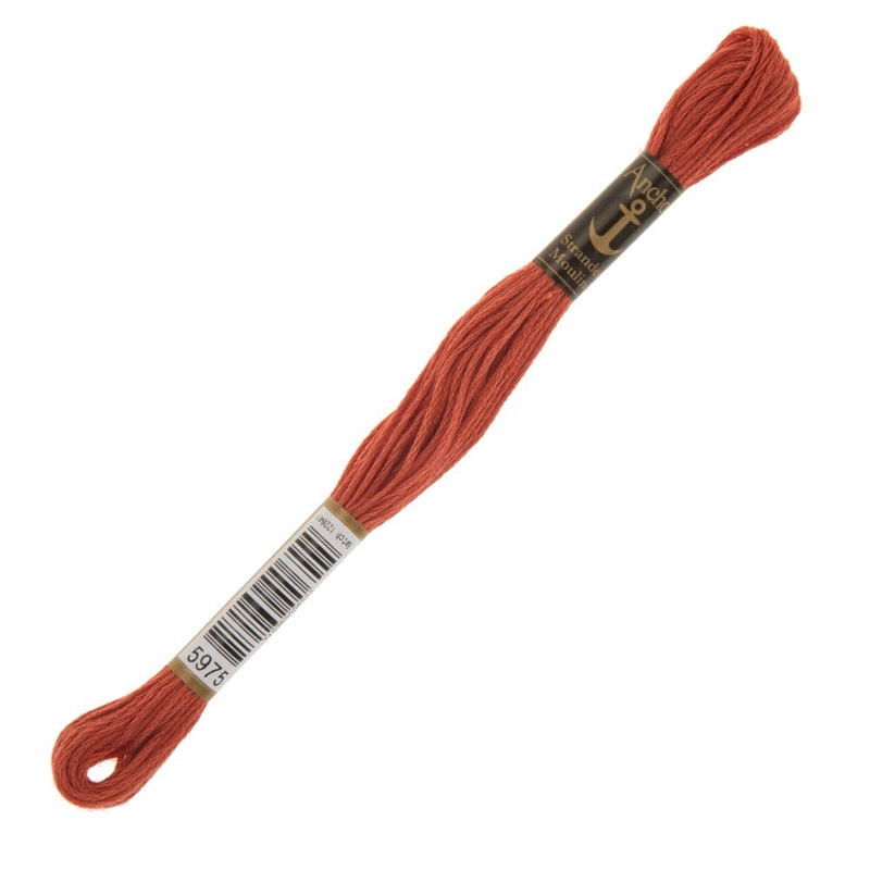 Anchor Stranded Mouline Embroidery Thread, 8m, Red – 5975