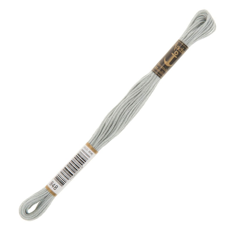 Anchor Stranded Mouline Embroidery Thread, 8m, White – 0848
