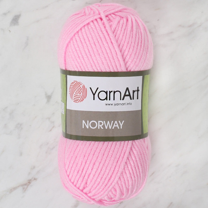 YarnArt Norway Knitting Yarn, Baby Pink – 20