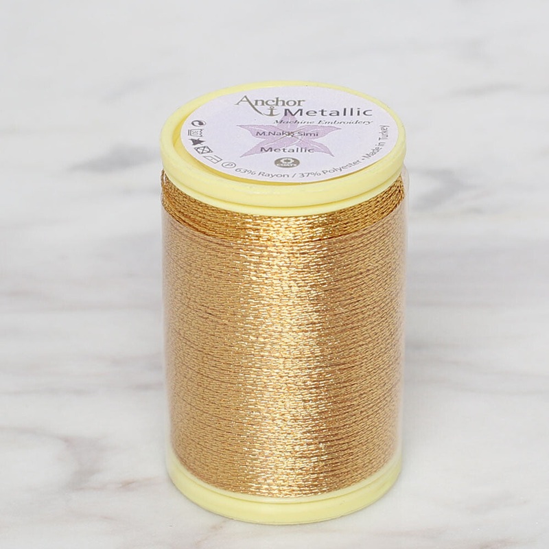 Anchor No:14 10g Metallic Hand Embroidery Glitter Thread, Brown – 4565014-0005