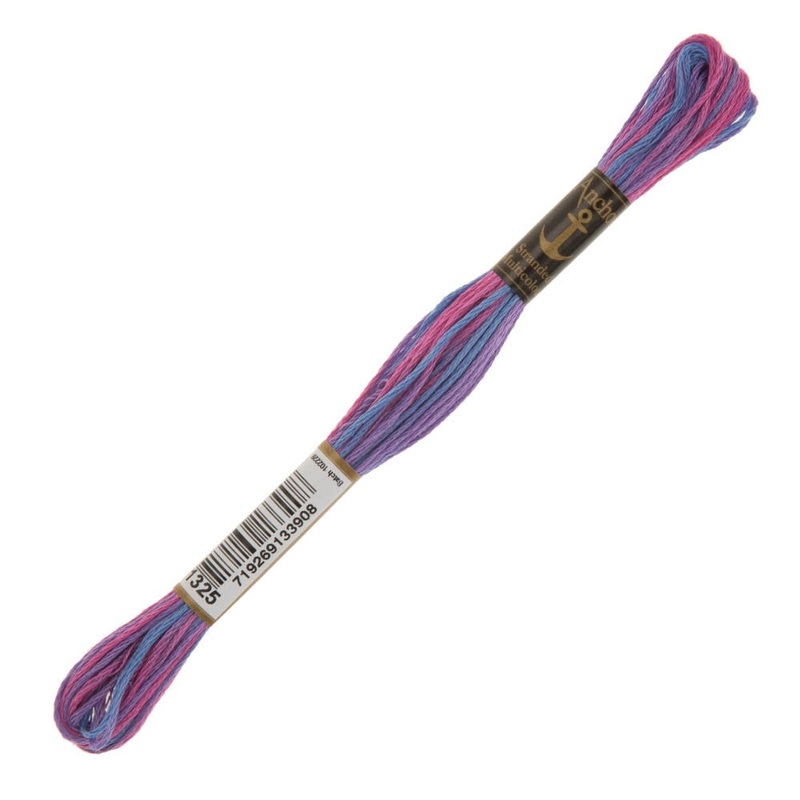 Anchor Stranded Mouline Embroidery Thread, 8m, Variegated – 1325