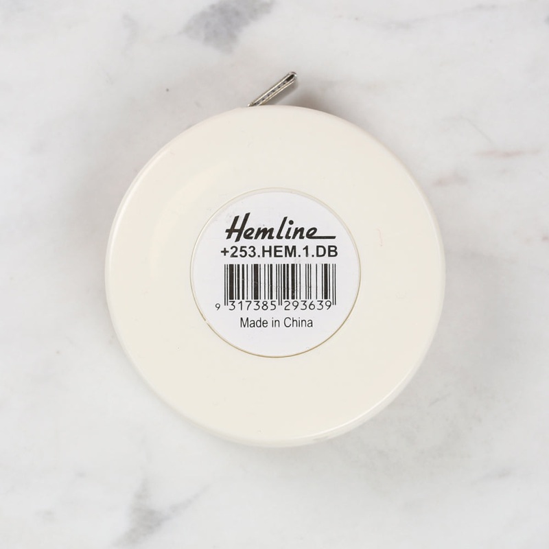 Hemline Automatic Tape Measure White 150cm/60 inch – 253