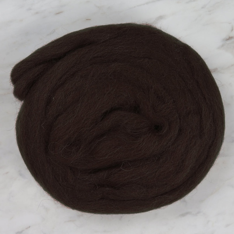 Kartopu Natural Wool Roving Felt,Brown – K894