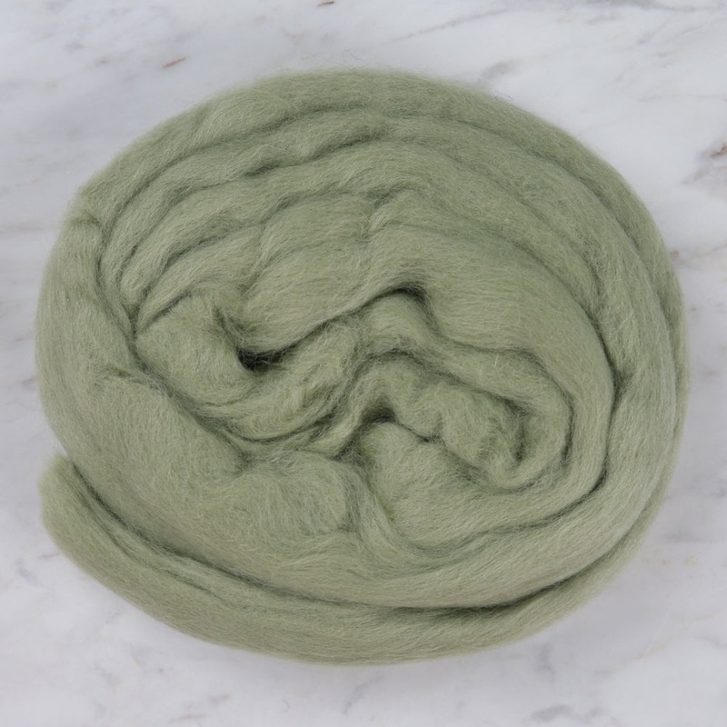 Kartopu Natural Wool Roving Felt,Green – K423