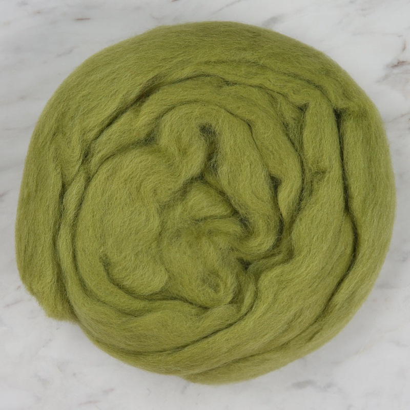 Kartopu Natural Wool Roving Felt,Green – K442