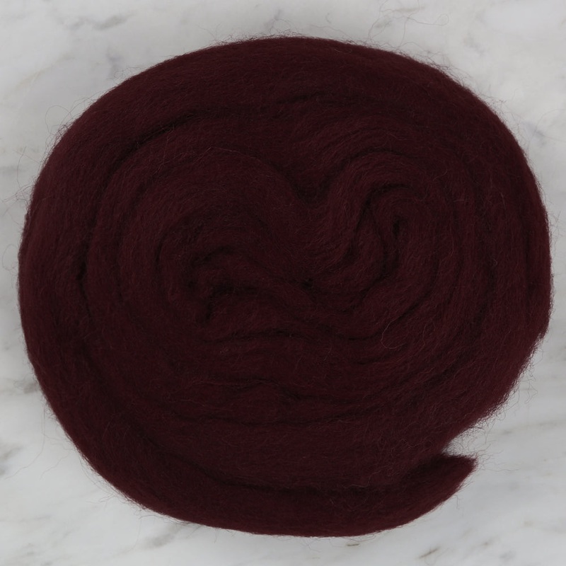 Kartopu Natural Wool Roving Felt,Maroon – K105