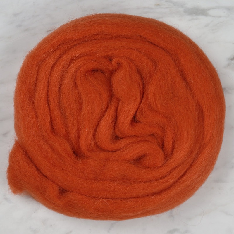 Kartopu Natural Wool Roving Felt,Orange – K210