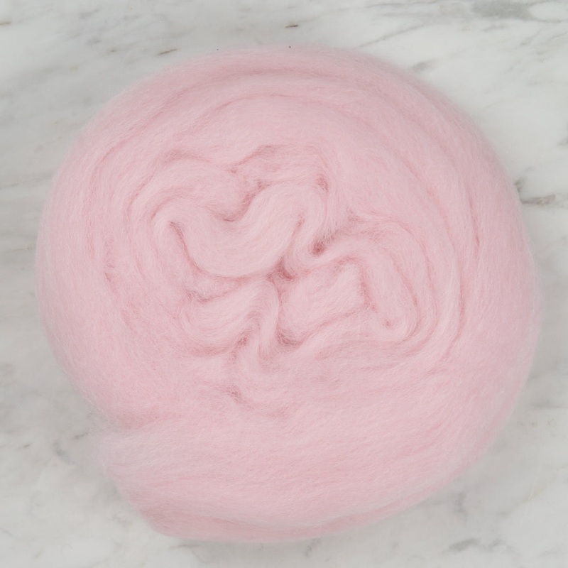 Kartopu Natural Wool Roving Felt,Pink – K782