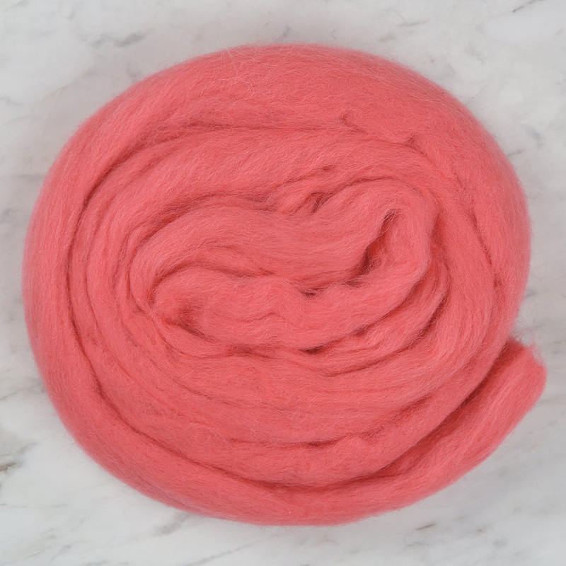 Kartopu Natural Wool Roving Felt,Pomegranate Flower – K810
