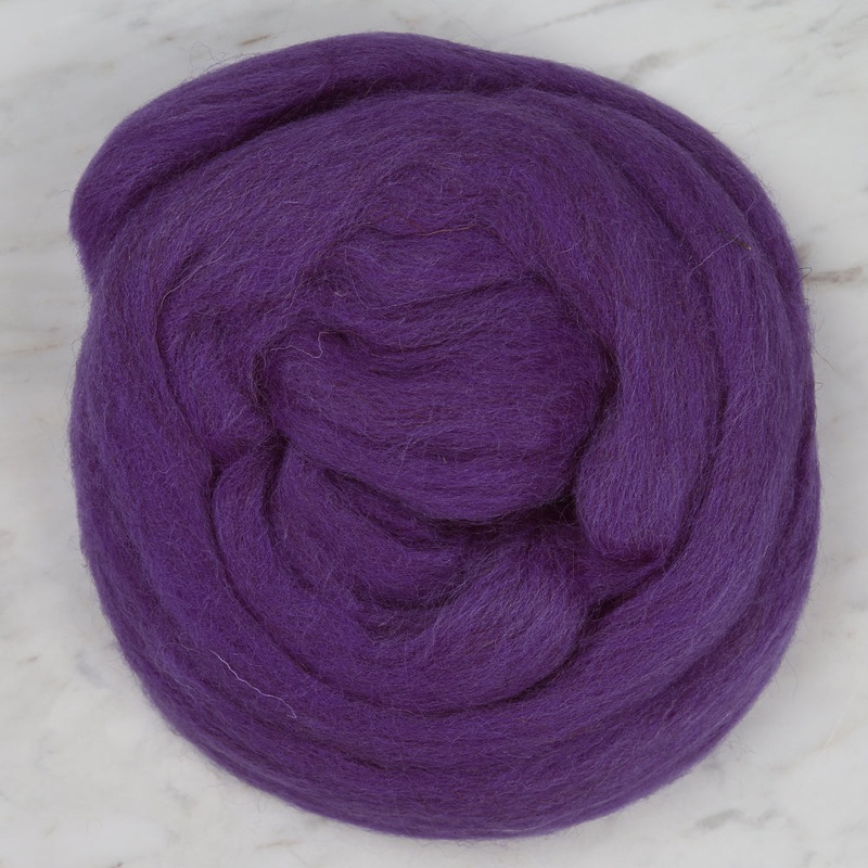 Kartopu Natural Wool Roving Felt,Purple – K718