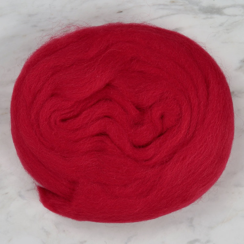 Kartopu Natural Wool Roving Felt,Red – K141