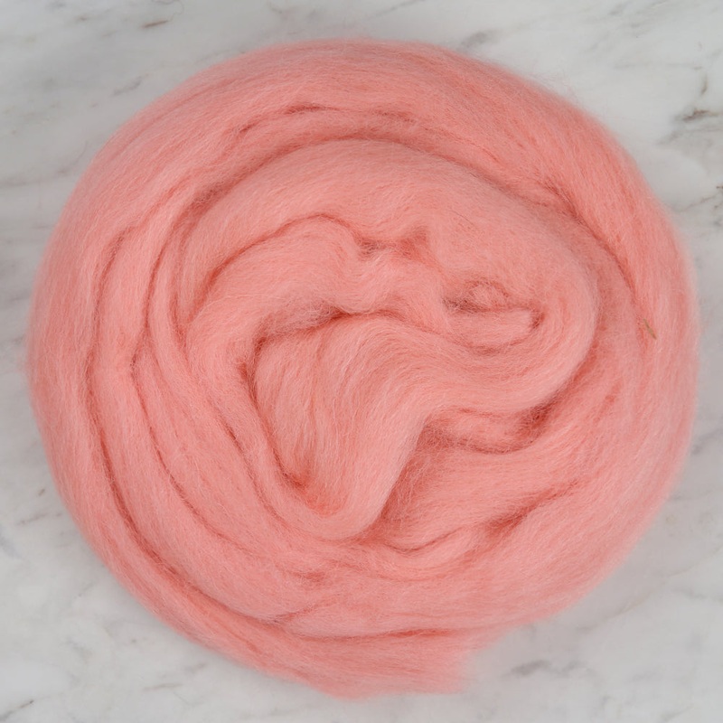 Kartopu Natural Wool Roving Felt,Salmon – K217