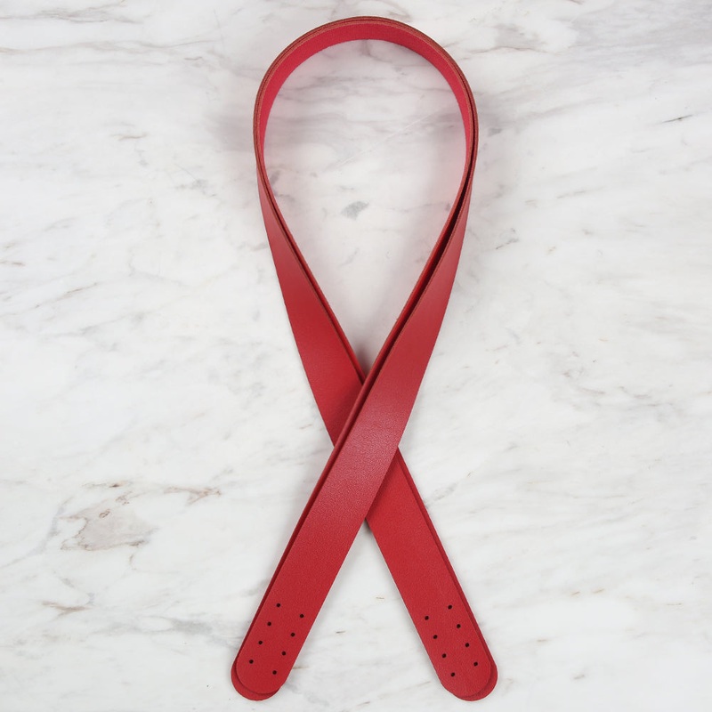 Loren Crafts Leather Bag Handle 2 pcs – Red