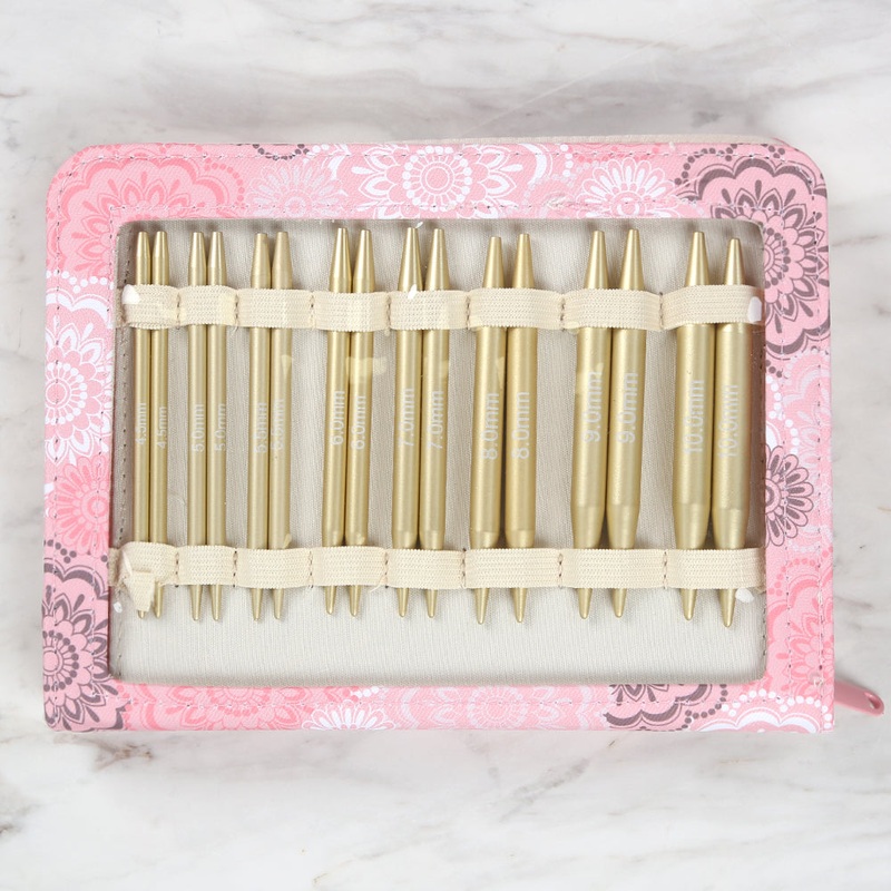 Nas Lux Interchangeable Circular Needle Set – Gold