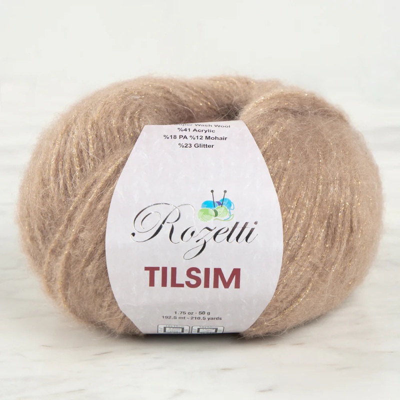 Rozetti Tlsm Glittery Hand Knitting Yarn Beige – 362-03