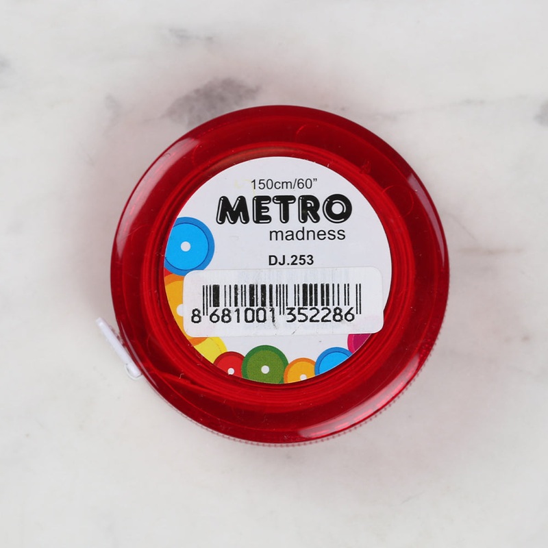 Sew Tasty Metro Auto Tape Measure Red 150cm/60 – 253