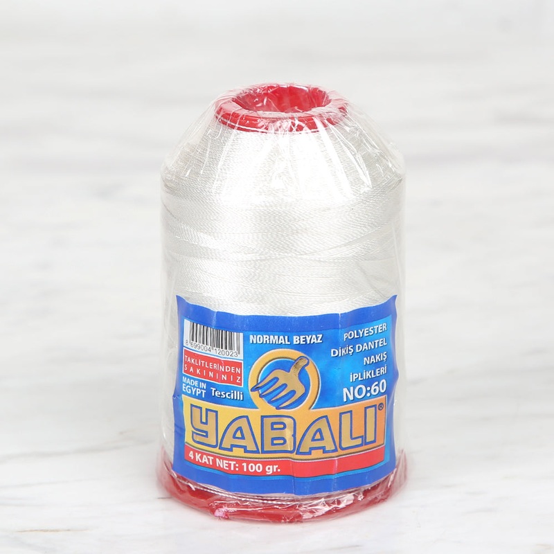 Yabal Polyester Yarn Normal White 100 gr – No:60