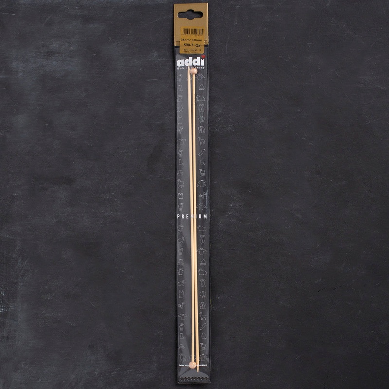 Addi 3mm 35cm Bamboo Jacket Knitting Needles – 500-7/35/3