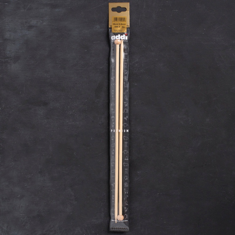 Addi 5.5mm 35cm Bamboo Jacket Knitting Needles – 500-7/35/5.5