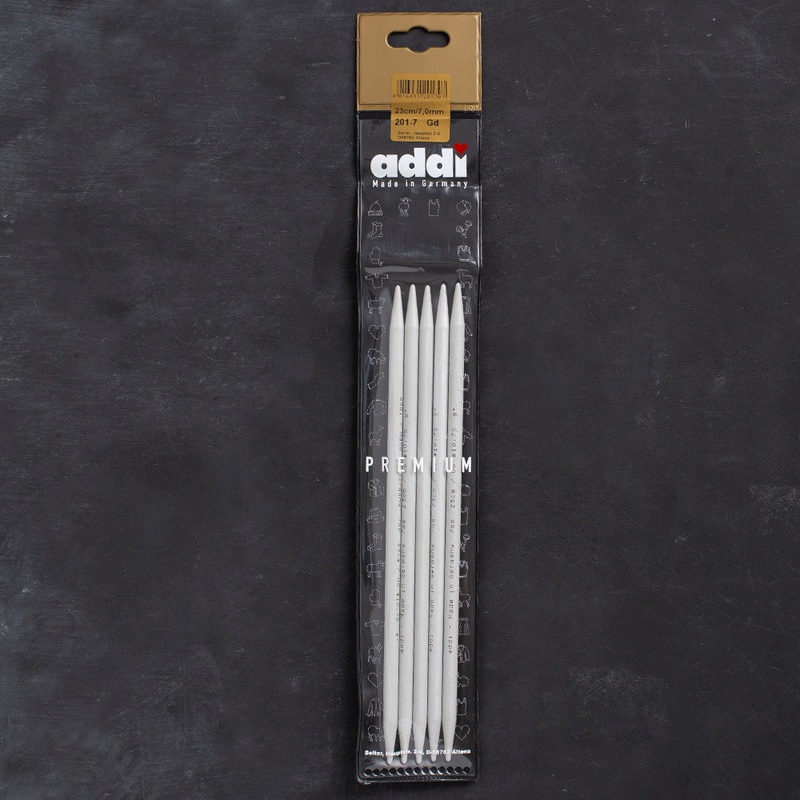 Addi 7mm 20cm 5 Pieces Aluminium Double Pointed Needles – 201-7