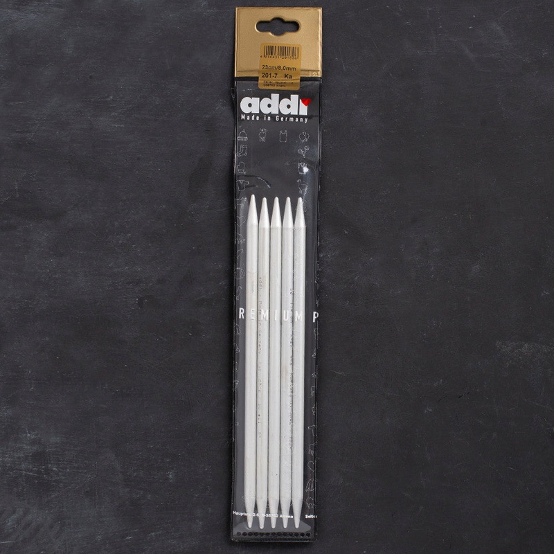 Addi 8mm 20cm 5 Pieces Aluminium Double Pointed Needles – 201-7