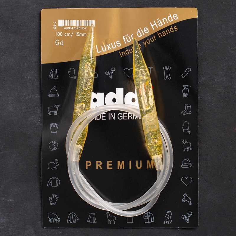Addi Champagne 15mm 100cm Circular Knitting Needles – 405-7/100/15