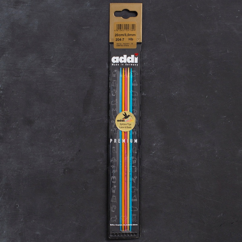 Addi Colibri 3mm 23cm Double pointed Needles – 204-7