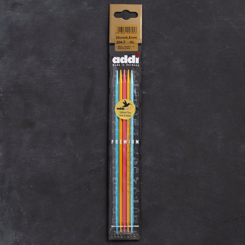Addi Colibri 4.5mm 20cm Double pointed Needles – 204-7