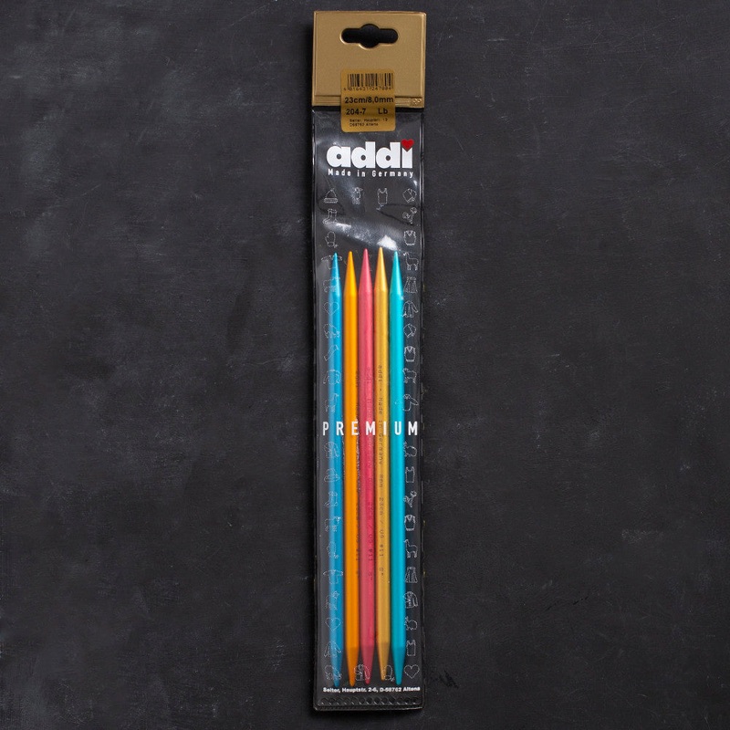 Addi Colibri 8mm 23cm Double pointed Needles – 204-7