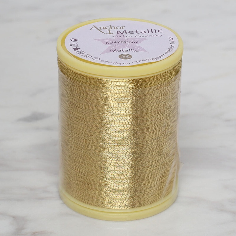 Anchor 25 g Metallic Hand Embroidery Thread, Yellow – 4566050-0003