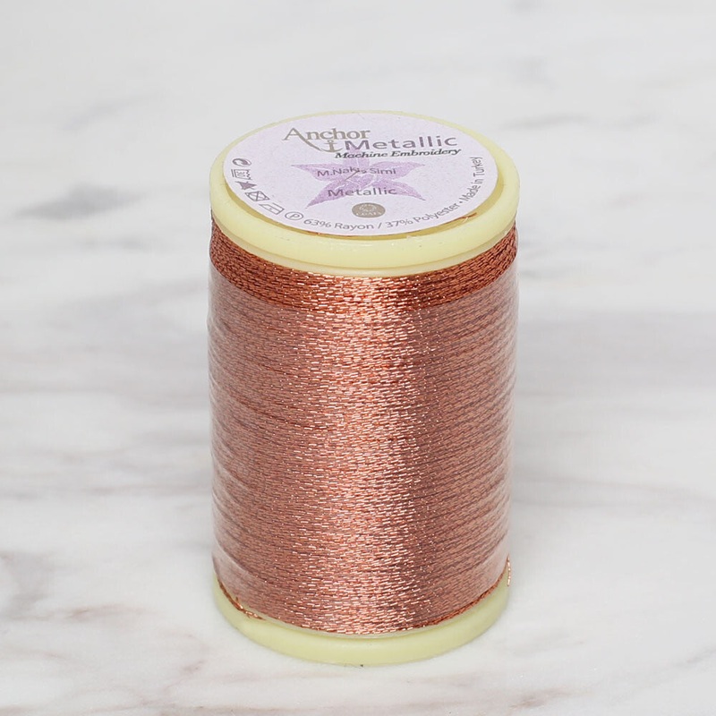 Anchor No:14 10g Metallic Hand Embroidery Glitter Thread, Brown – 4565014-0007