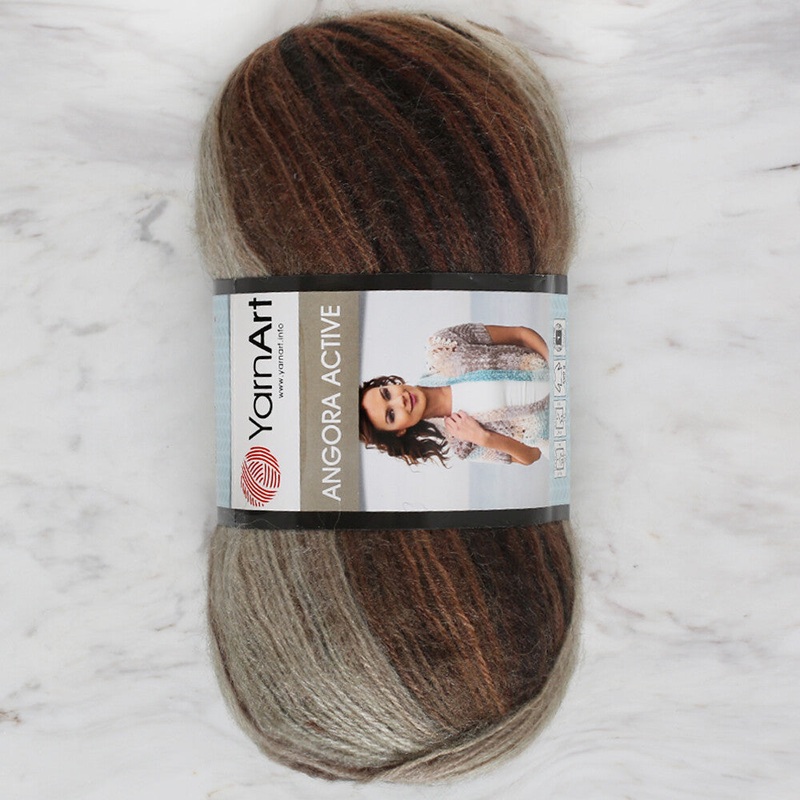 YarnArt Angora Active Knitting Yarn, Brown – 849