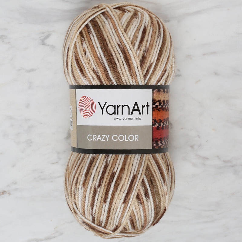 YarnArt Crazy Color Knitting Yarn, Variegated – 110