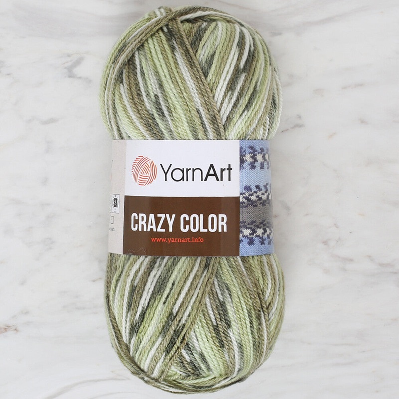YarnArt Crazy Color Knitting Yarn, Variegated – 115