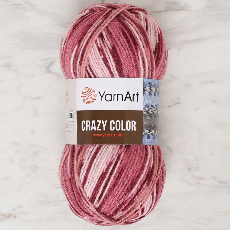 YarnArt Crazy Color Knitting Yarn, Variegated – 136