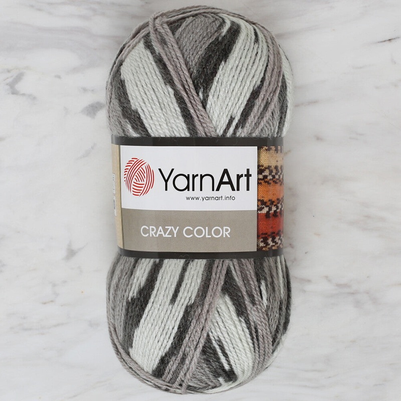 YarnArt Crazy Color Knitting Yarn, Variegated – 137