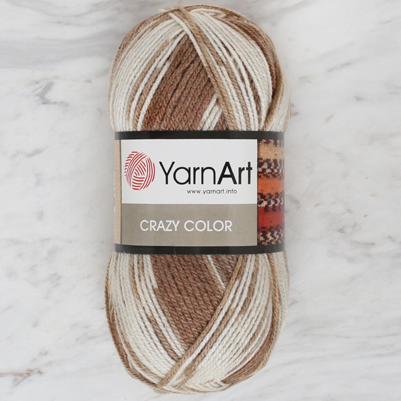 YarnArt Crazy Color Knitting Yarn, Variegated – 139