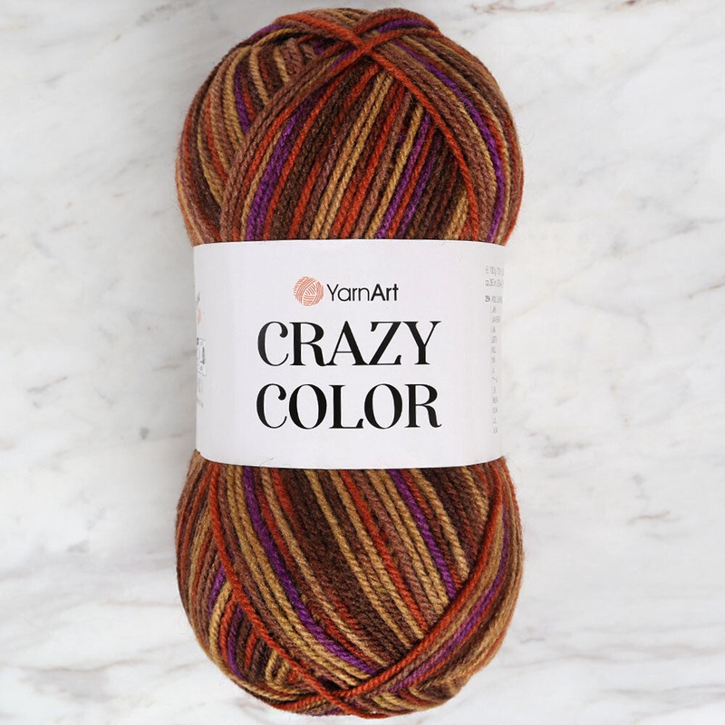 YarnArt Crazy Color Knitting Yarn, Variegated – 155