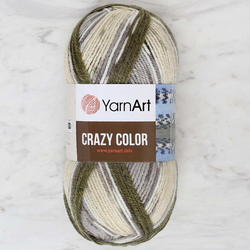 YarnArt Crazy Color Knitting Yarn, Variegated – 15999