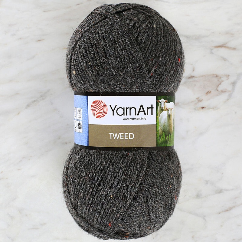 YarnArt Tweed Knitting Yarn,Grey – 225