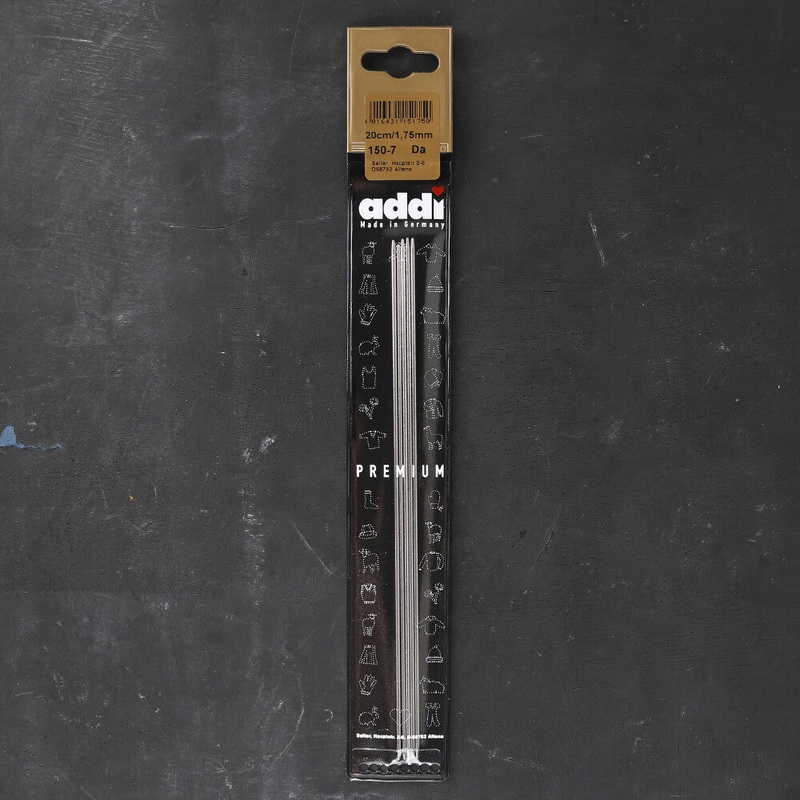 Addi 1.75mm 20cm Steel Double-pointed Needles – 150-7/20/1.75