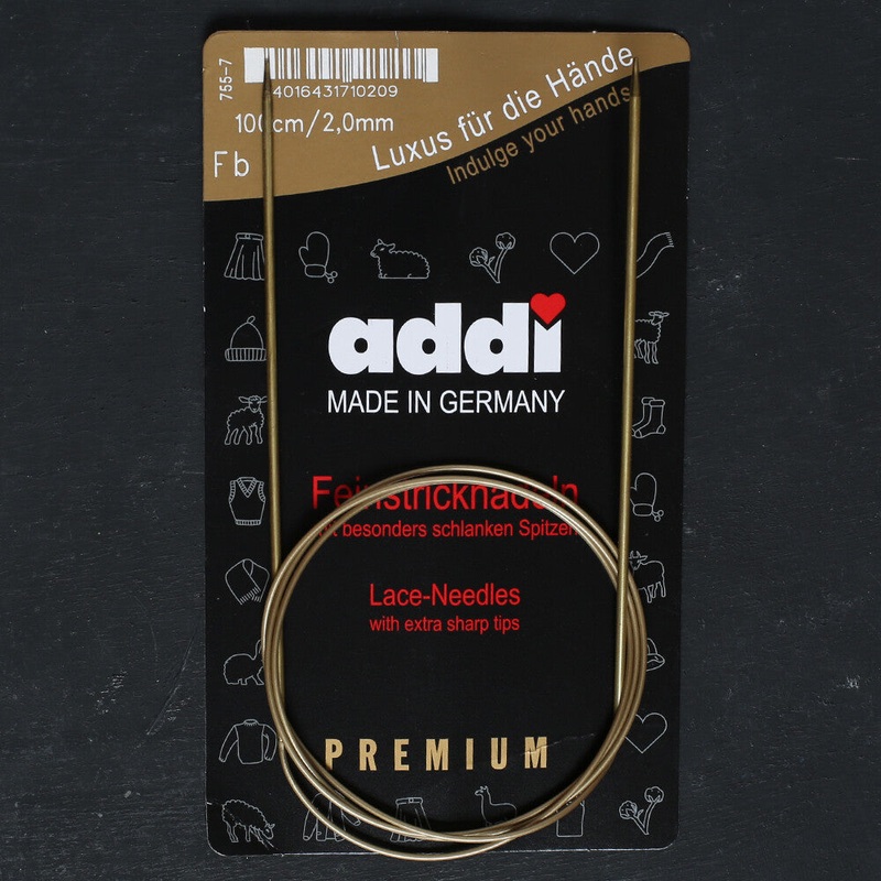 Addi 2mm 100cm Circular Lace Knitting Needles – 755-7/100/2