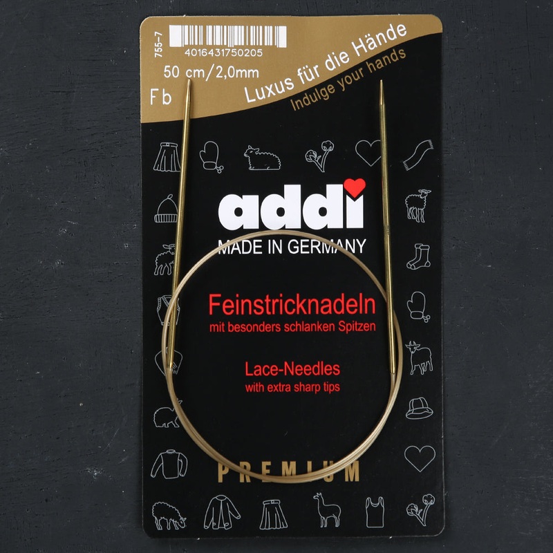 Addi 2mm 50cm Circular Lace Knitting Needles – 755-7/50/2