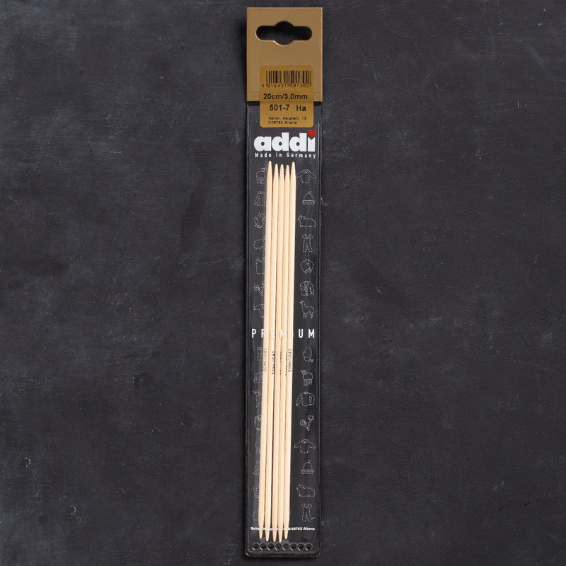 Addi 3mm 20cm Bamboo Jacket Knitting Needles – 500-7/20/3