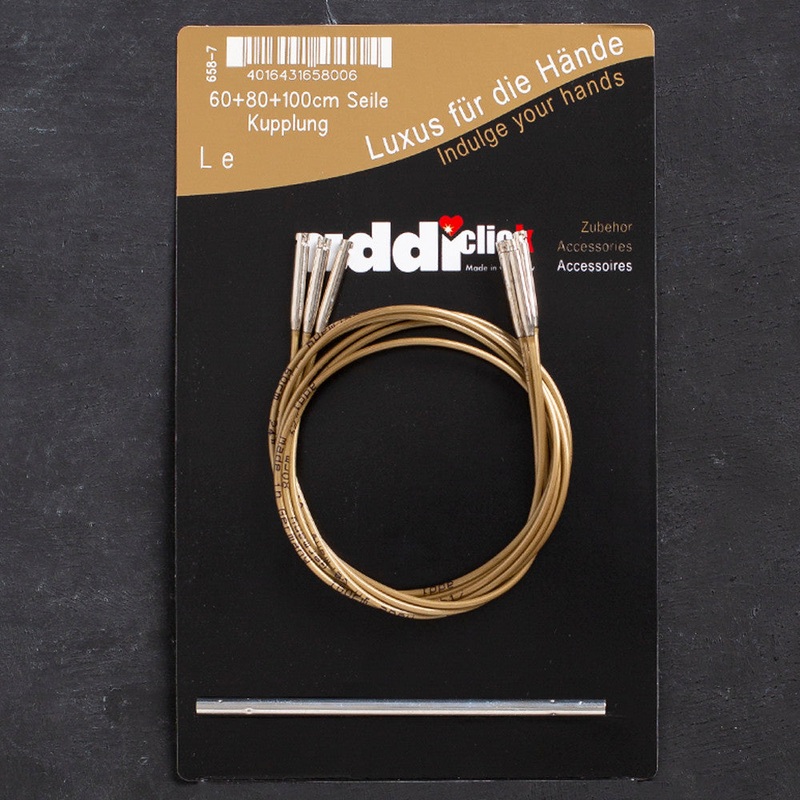 Addi Set of 3 Cords and 1 Connector for Addi Click Needles – 658-7/000