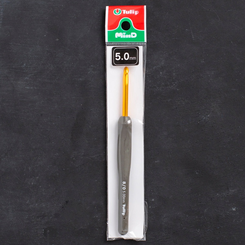 Tulip Etimo 5 mm Crochet Hook with Soft Handle – Brown – T15-800e