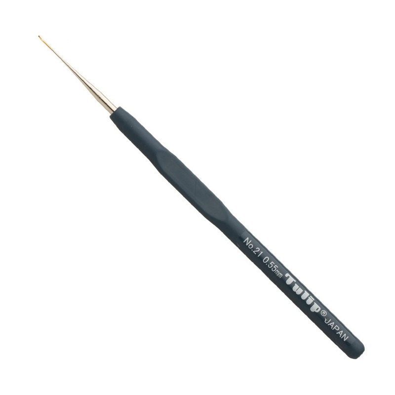 Tulip No.21 0.55 mmCrochet Hook with Plastic Handle, Black – T-9GE