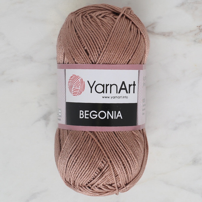 YarnArt Begonia 50gr Knitting Yarn, Brown – 0015