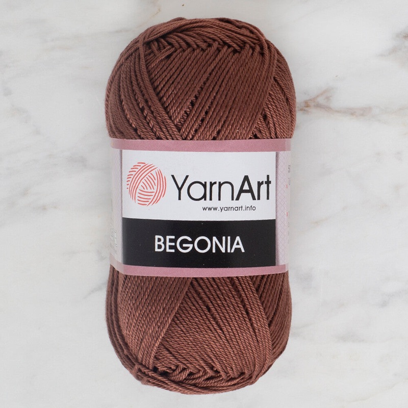 YarnArt Begonia 50gr Knitting Yarn, Brown – 0077