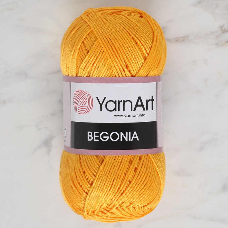 YarnArt Begonia 50gr Knitting Yarn, Mustard Yellow – 5307